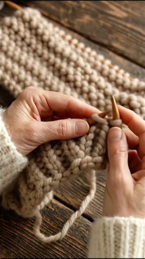 Learn Basic Knitting in 30 Seconds 🧶 | Easy Knitting for Beginners #shortsm