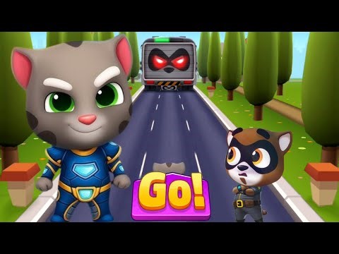 Talking Tom Gold Run - How to Unlock Characters - Robot Tom vs Super Raccoon