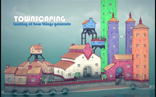 苹果IOS游戏分享:「城镇叠叠乐-Townscaper」-一款轻松又解压的休闲游戏，创建水上小镇，用弯曲的街道建造古雅的岛屿城镇