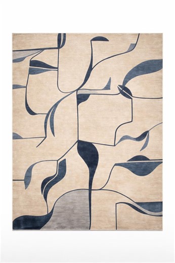 Abstract Wool Rug / Irregular & Rectangular Shapes / Beige, Black Modern Carpet / Custom Sizes and Color - Etsy