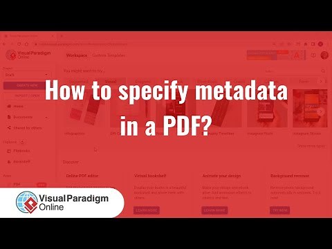 How to Specify Metadata in a PDF