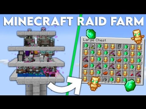 Minecraft BEST Raid Farm - 3600 Emerald Per Hour - Raid Farm Tutorial #minecraft