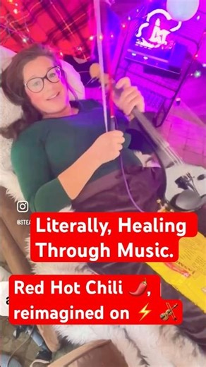 💥Laying Flat After Major Surgery, Reimagining “Scar Tissue” #music #shorts #electricviolin