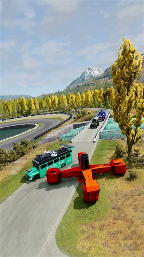 Small to Huge Car vs Large Spinner | Crash Test - BeamNG.drive