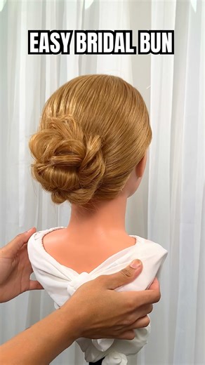 Easy Elegant Low Bun Tutorial ✨ Bridal Hairstyle in 60 Seconds #Shorts