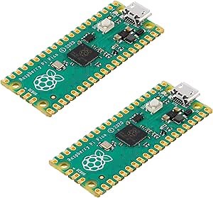 2pc Raspberry Pi Pico Development Board, Raspberry Pi RP2040 Dual-core ARM Cortex M0+ Processor, Running Up to 133 MHz, Support C/C++/Python