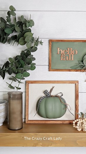 The Crazy Craft Lady | Grab a foam pumpkin and a stretched canvas from the dollar store, it's time to make some DIY fall wall decor. Click the link in my bio for... | Instagram