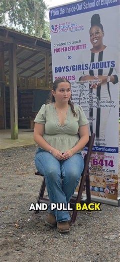 740K views · 6.2K reactions | The objective of a lady when sitting is to keep her legs closed while sitting in proper posture. There are various strategies to assist in being graceful and respectful. Take a look! #graceful #sitting #ladylike #etiquette | From the Inside-Out School of Etiquette, LLC | Facebook