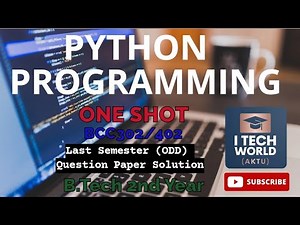 Python Programming Last Semester Question Paper Solution AKTU BCC302/402 B.Tech 2nd Year All Branch