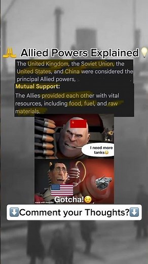 🫸🫷Allied Powers Explained💡|| World War 2 Memes