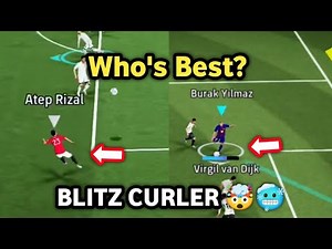 Who's the Best Blitz Curler?🤔 Burak Yilmaz vs Atep Rizal , National Legends Blitz Curl In eFootball