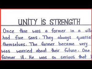 Unity is Strength story in English | Write story on Union is strength