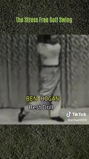 Hogan thought one of the amateur golfer’s most-common flaws is that they hit the ground before hitting the ball when using their irons. To hit down on the ball properly, he suggested golfers focus on shifting their weight to their front side on the downswing. Link on my YT! #foryou #foryoupage #repost #reels #golfswing #benhogan #golftips #golfswingtips #golfswingmechanics #golfdrills #golfdrill #golfer #golfing