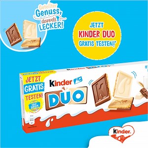 🤫 Pssst... Wollt ihr wissen, wie ihr kinder Duo gratis testen könnt? 😉 Dann schaut euch ganz fix dieses Video an oder klickt hier 👉 https://www.kinder.com/de/de/xp/kindercardsduo-gratistesten | Kinder
