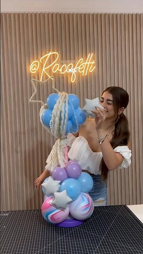 Easy balloon center piece idea. Balloon center piece. DIY balloon centerpiece. Balloon centerpiece🎈