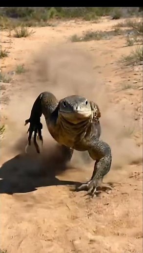 "Frilled Lizard Charges at Camera — Dramatic Cinematic 4K 🦎"