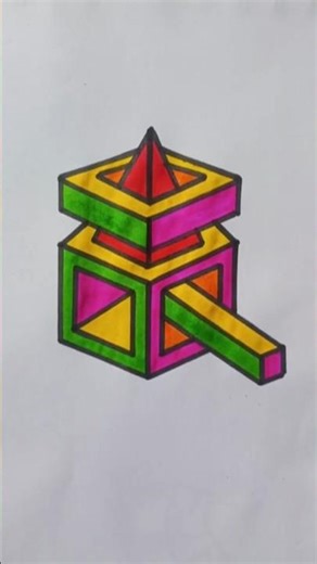 3D box art.... #3dbox #easy #traingledrawing #artgalley