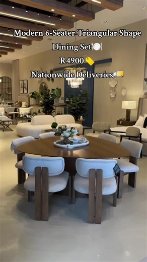 Stylish 6-Seater Triangular Dining Set for Sale