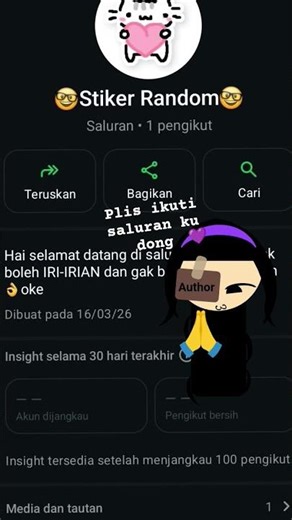 ikuti ya hehe soalnya baru 1 yang ngikuti saluran ku🥺