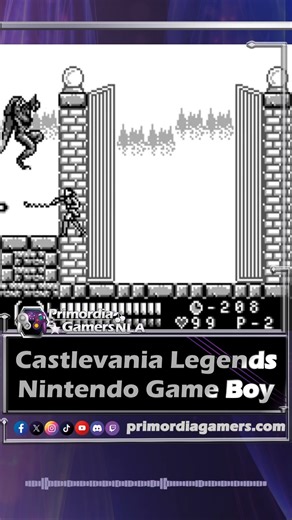 🦇🎮 Castlevania Legends – Game Boy (1997/1998) Desarrollado por Konami Computer Entertainment Nagoya, es el tercer título de Castlevania en la portátil Game Boy. - 🎮 Protagonista: Sonia Belmont, la primera cazadora de vampiros de la familia Belmont, que enfrenta a Drácula en sus orígenes. - 🕹️ Jugabilidad: Plataformas clásicas con combate contra monstruos y jefes. Sonia puede usar armas secundarias y el sistema Soul Weapons, poderes especiales obtenidos al derrotar enemigos poderosos. - 🖥️ T