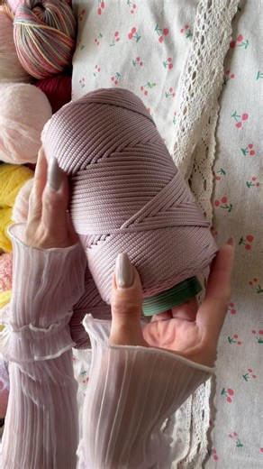 Polyester cord unpacking #yarn #asmr #crochet #asmrunpacking