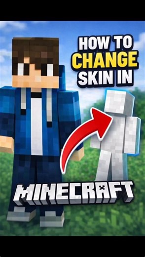 How to change skin in minecraft#minecraft#shorts