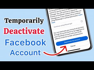 How to Temporarily Deactivate Facebook Account on iPhone?
