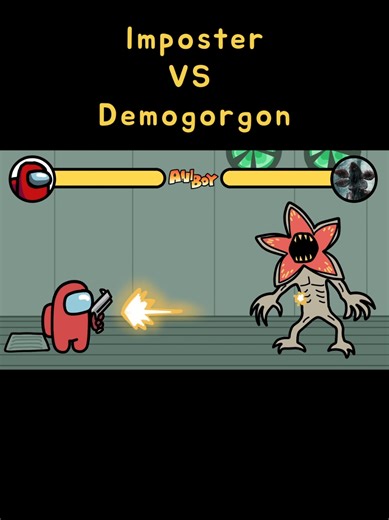 Imposter vs Demogorgon: Epic Character Battle in Among Us