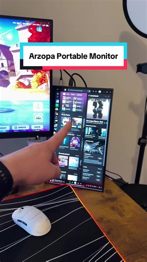 The ARZOPA 16.1” portable monitor gives you a 144Hz screen you can use with a laptop, console, or PC anywhere you set up #TikTokShopCreatorPicks #GamingSetup #PortableMonitor #PCGamingGear #TechUpgrade