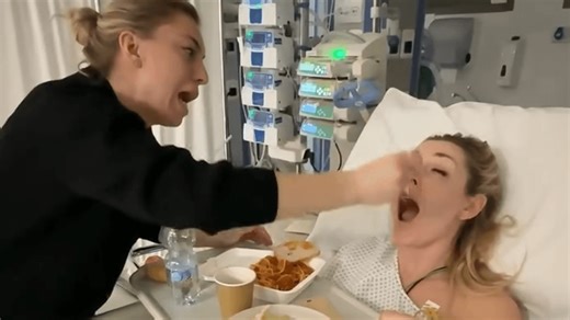 Lindsey Vonn wird im Krankenhaus gefüttert