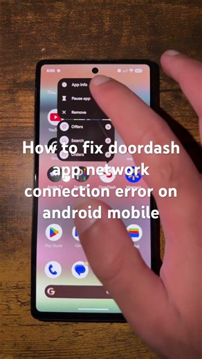 How to fix doordash app network connection error on android mobile