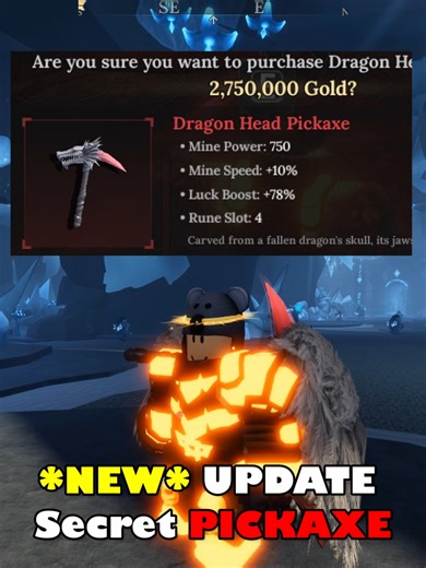 NEW SECRET Dragon Pickaxe in the forge ⛏️⛏️#robloxfyp #roblox #forge #theforge #robloxtheforge