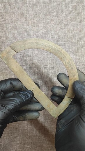 Restoring a Forgotten German Officer's Tool (protractor) #restoration #asmr #satisfying
