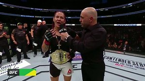 Cris Cyborg spoke to Joe Rogan after being crowned featherweight champ at #UFC214! | UFC