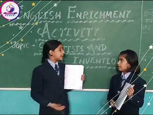 English Enrichment Activity Topic - Scientists And *Their Inventions Grade-4 English Enrichment Activity is conducted for the students of Grd.-4 on the topic " Scientists and their inventions " which helped the students to get knowledge about many famous scientists who have helped to make the world what it is today with their hard work, sheer determination and passion for science and technology. All the students actively participated in the group discussion and shown great interest to write the 