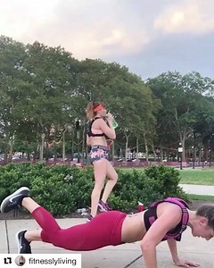 SweatFlix.com in action with these two lovely BodyRockers taking their workout outside! • #Repost @fitnesslyliving ・・・ (PART 3/4) @bodyrocktv_lisamarie BURPEE DEATH 💀 . "You can tell who the strong women are. They are the ones that you see building eachother up instead of tearing eachother down." . #bodyrockbabes meet up in Philly!!! Burpee hell in 80 degrees with THE best company and scenery. Thank you @bodyrockofficial for creating such an amazing community of inspiring women who have now bec
