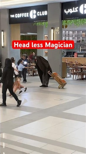 Headless Magician Illusion 😱 Dubai Mall Magic Trick #dubai #shorts #viral #trending