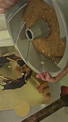 Nordic ware Pan USA... The Perfect And Superior Pans for all the Rustic Cakes. Comes out very easily without dusting Flour. Healthier Celebration! Weight Consious! Guilt - Free Cakes! 🍩 Tea Time Rustic Cake 🎂 " DATE AND WALNUT OATS CRUMBLE BUNDT CAKE" 🍩🎂 ( Made with Multi Grain Flour, Oats Flour, Oats, Walnuts, Almonds, Seeds and Sweetened with Pure Dates - No Sugar of Any Kind) One of my Regular client from 6 Years always chooses her Best Baker with The Best Option for all her Celebration �