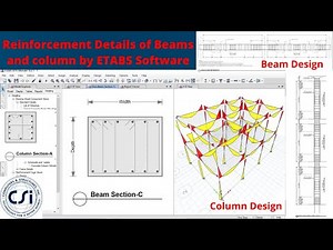 Reinforcement Details of Beam and Column by ETABS Software | Building design | Civil Engineering |