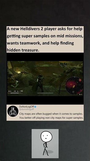 A new Helldivers 2 player asks for help finding super samples and hidden treasure #helldivers2
