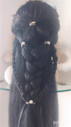 ''Beautiful open hairstyles tutorial for girls'' #hairstyle #shorts #shortsyoutube