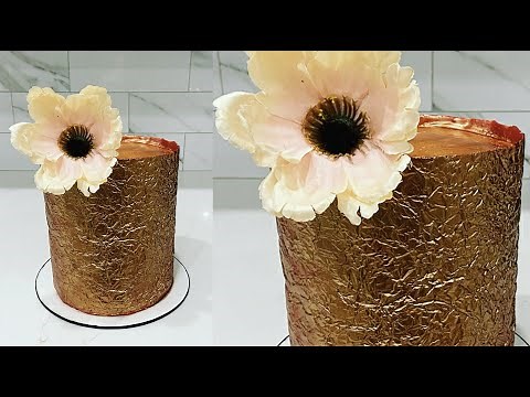 Textured cake technique made with foil | Cake decorating tutorials | Sugarella Sweets