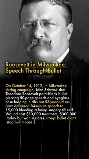 🎖️ "Just a Scratch" - Roosevelt After Chest Shot in 1912 💥🎤