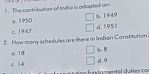 How many schedules are there in Indian Constitution?... | Filo