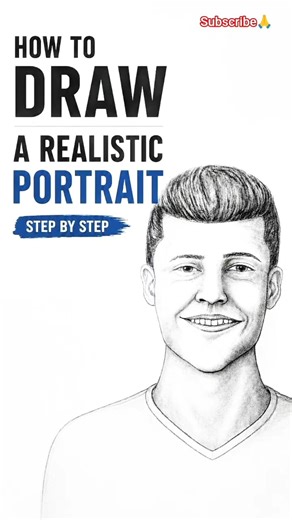 Realistic pencil portrait drawing | step by step✍️✍️#art #drawing #sketch #pencil2d #potraitsketch