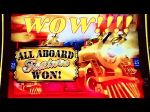 🤩AMAZING WIN on ALL ABOARD TRAIN BONUS!! #slots #lasvegas #bonus #subscribe