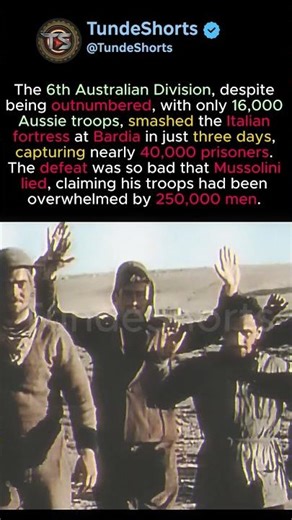 How Australian Shattered Mussolini’s Ego #ww2