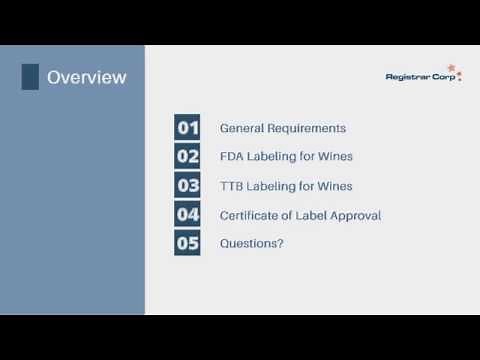 FDA Registration and U.S. Labeling Requirements for Winemakers