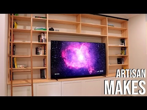 Making a Buit-in Library Wall With a Rolling Ladder