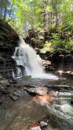 📍Ricketts Glen State Park, PA This is our favorite state park here in PA, with 21 waterfalls! We hiked the falls loop trail, approximately 4.10 miles. When visiting use caution as the trail is strenuous, narrow, and sometimes slippery. The steps along the trail are also fairly steep. We would also suggest arriving early and beating the crowds! #waterfalls #pennsylvania #statepark #hiking #hikes #pahikes #pa #views #waterfall #waterfallhike #waterfallsoftiktok